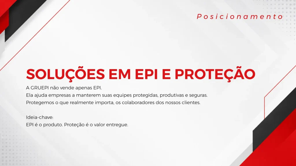 Posicionamento da GRUEPI