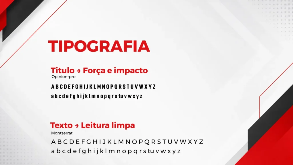 Tipografia da nova identidade da GRUEPI