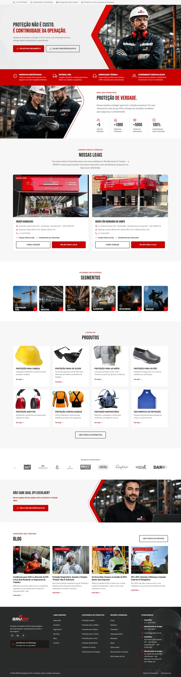 Site GRUEPI criado pela Artfique