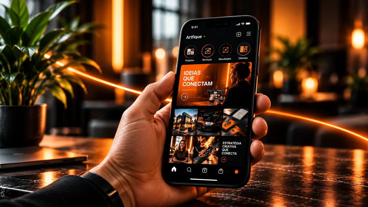 Celular com aplicativo de resultados de campanhas
