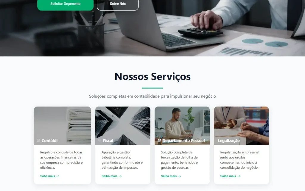 Tela do site VME Gama desenvolvido pela Artfique